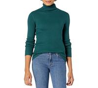 Amazon Essentials Women's Slim-Fit Lightweight Long-Sleeve Turtleneck Jumper, Forest Green, XL