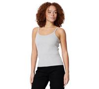 Amazon Essentials Women's Slim-Fit Ribbed Vest, Light Grey Heather, XS