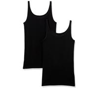 Amazon Essentials Women's Slim-Fit Thin-Strap Tank Top, Pack of 2, Black, L