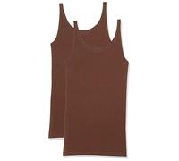 Amazon Essentials Women's Slim-Fit Thin-Strap Tank Top, Pack of 2, Deep Brown, L