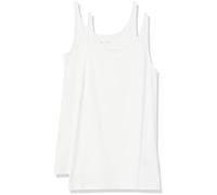 Amazon Essentials Women's Slim-Fit Thin-Strap Tank Top, Pack of 2, White, L