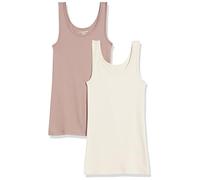 Amazon Essentials Women's Slim-Fit Vest, Pack of 2, Beige/Brown, XXL