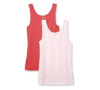Amazon Essentials Women's Slim-Fit Vest, Pack of 2, Coral Pink/Light Pink, XL