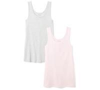 Amazon Essentials Women's Slim-Fit Vest, Pack of 2, Light Grey Heather/Light Pink, M