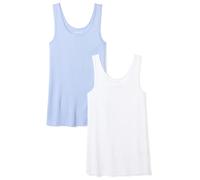 Amazon Essentials Women's Slim-Fit Vest, Pack of 2, Purple/White, L