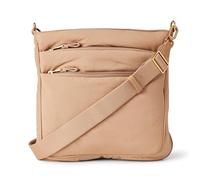 Amazon Essentials Women's Slim Nylon Cross-body Bag, Taupe, One Size