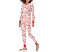 Amazon Essentials Women's Snug-Fit Cotton Pyjama Set - Discontinued Colours, White Forest, 6XL Plus