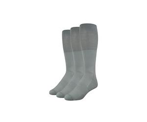 Amazon Essentials Women's Soccer Socks, Over-the-Calf Athletic Fit with Zone Cushioning and Arch Support, 3 Pairs, Grey, 3-7