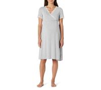 Amazon Essentials Women's Soft Cotton Blend Nursing Maternity Sleepwear Nightgown, Medium Grey Heather, X-Large