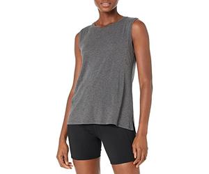 Amazon Essentials Women's Soft Cotton Relaxed-Fit Yoga Tank Top (Available in Plus Size)