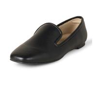 Amazon Essentials Women's Soft Minimal Loafer, Black Faux Leather, 10 UK