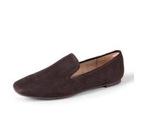 Amazon Essentials Women's Soft Minimal Loafer, Dark Brown Faux Suede, 10 UK
