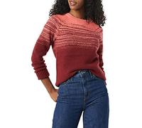 Amazon Essentials Women's Soft-Touch Crewneck Fair Isle Pattern Jumper, Burgundy Coral Pink Ombre, XXL
