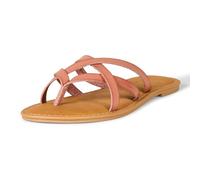 Amazon Essentials Women's Strappy Slide Flat Sandal, Dusty Rose, 7 UK Wide