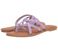 Amazon Essentials Women's Strappy Slide Flat Sandal, Lavender, 8 UK Wide