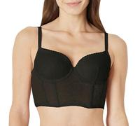 Amazon Essentials Women's Stretch All Over Lace Longline Bustier Corset, Black, 32A