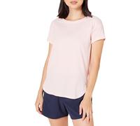 Amazon Essentials Women's Studio Relaxed-Fit Lightweight Crewneck T-Shirt (Available in Plus Size), Light Pink, Large