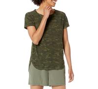 Amazon Essentials Women's Studio Relaxed-Fit Lightweight Crewneck T-Shirt (Available in Plus Size), Olive Camo, Large
