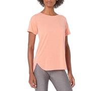 Amazon Essentials Women's Studio Relaxed-Fit Lightweight Crewneck T-Shirt - Discontinued Colours, Bright Peach Heather, XXL