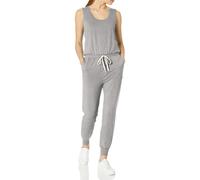 Amazon Essentials Womens Studio Terry Fleece Jumpsuit Available in Plus Size Light grey Heather X-Small
