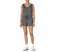 Amazon Essentials Women's Studio Terry Romper, Charcoal Heather, Medium