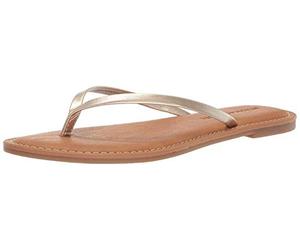 Amazon Essentials Women's Thong Sandal, Gold, 10 UK