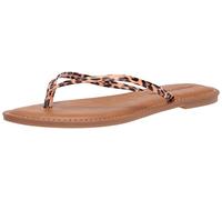 Amazon Essentials Women's Thong Sandal, Light Brown Leopard, 11 UK