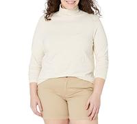Amazon Essentials Women's Turtleneck Long Sleeve Shirt (Available in Plus Size), Beige (Oatmeal Heather), XL