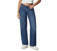 Amazon Essentials Women's Ultra-Soft Low-Rise Wide-Leg Jeans, Stone Medium Wash, 18