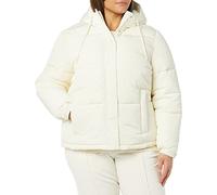 Amazon Essentials Women's Water-Repellent Sherpa-Lined Hooded Puffer Jacket (Available in Plus Size) (Previously Amazon Aware), Ivory, XL