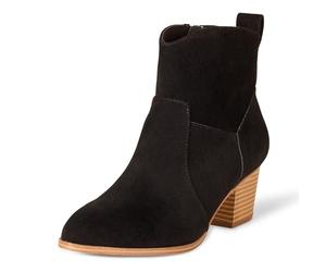 Amazon Essentials Women's Western Cowboy Ankle Boots with Stacked Heel, Black, 4 UK