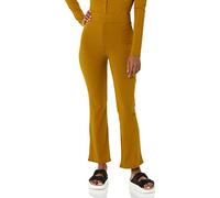 Amazon Essentials Women's Wide Rib Flared Ankle Pant, Brown, M