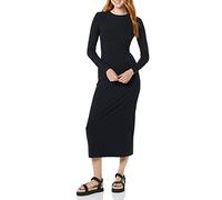 Amazon Essentials Women's Wide Rib Open Back Long-Sleeve Dress (Previously Daily Ritual), Black, M