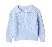 Amazon Essentials x Sofia Grainge Baby Boys' Mummy & Me Cotton Crochet Jumpers & Tank Sets, Light Blue, 18 Months
