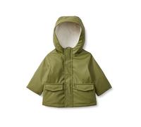Amazon Essentials x Sofia Grainge Baby Boys' Water-Repellent Rain Jacket, Olive, 24 Months