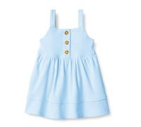 Amazon Essentials x Sofia Grainge Baby Girls' Cotton Casual Fit and Flare Dress, Light Blue, 24 Months