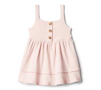 Amazon Essentials x Sofia Grainge Baby Girls' Cotton Casual Fit and Flare Dress, Light Pink, 18 Months