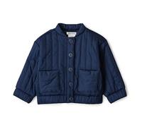 Amazon Essentials x Sofia Grainge Baby Girls Cotton Sateen Lightweight Printed Jacket, Navy, 4 Years