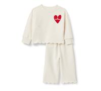 Amazon Essentials x Sofia Grainge Baby Girls' French Terry Trouser and Top Set, Ivory Red Valentine, 24 Months