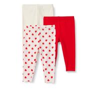 Amazon Essentials x Sofia Grainge Baby Girls' Legging, Pack of 3, Apple Hearts/Ivory/Red, 18 Months