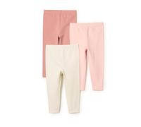 Amazon Essentials x Sofia Grainge Baby Girls' Legging, Pack of 3, Ivory/Pink/Terracotta, 18 Months