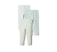 Amazon Essentials x Sofia Grainge Baby Girls' Legging, Pack of 3, Pale Green/Sheep/Stripes, Premature