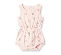 Amazon Essentials x Sofia Grainge Baby Girls' Lightweight French Terry Sleeveless Shorts Romper Suit, Light Pink Ice Cream, 6-9 Months