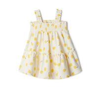 Amazon Essentials x Sofia Grainge Baby Girls' Smocked Cotton Dress, Ivory Lemon, 24 Months