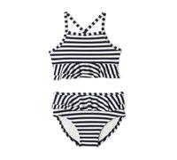 Amazon Essentials x Sofia Grainge Baby Girls' Two-Piece Swimsuit with Crisscross Straps, Ivory Navy Even Stripe, 18 Months