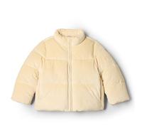 Amazon Essentials x Sofia Grainge Baby Girls' Velour Puffer Jacket, Light Beige, 24 Months