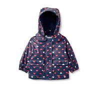 Amazon Essentials x Sofia Grainge Baby Girls' Water-Repellent Rain Jacket, Navy Hearts, 24 Months