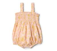 Amazon Essentials x Sofia Grainge Baby Girls' Woven Sleeveless Romper, Shell Pink Ornate Paisley, 3-6 Months