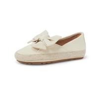 Amazon Essentials x Sofia Grainge Girls' Cotton Jute Espadrilles with Bow, Natural, 1 UK