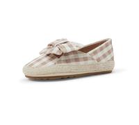 Amazon Essentials x Sofia Grainge Girls' Cotton Jute Espadrilles with Bow, Taupe Gingham, 1 UK
